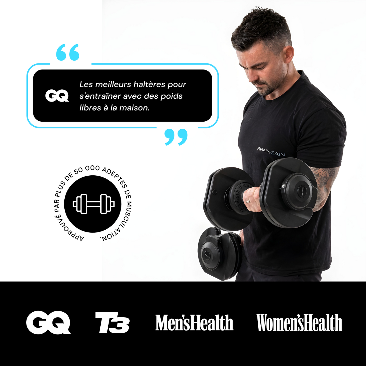 BrainGain SmartBells Evo 24 kg Adjustable Dumbbells - view 5