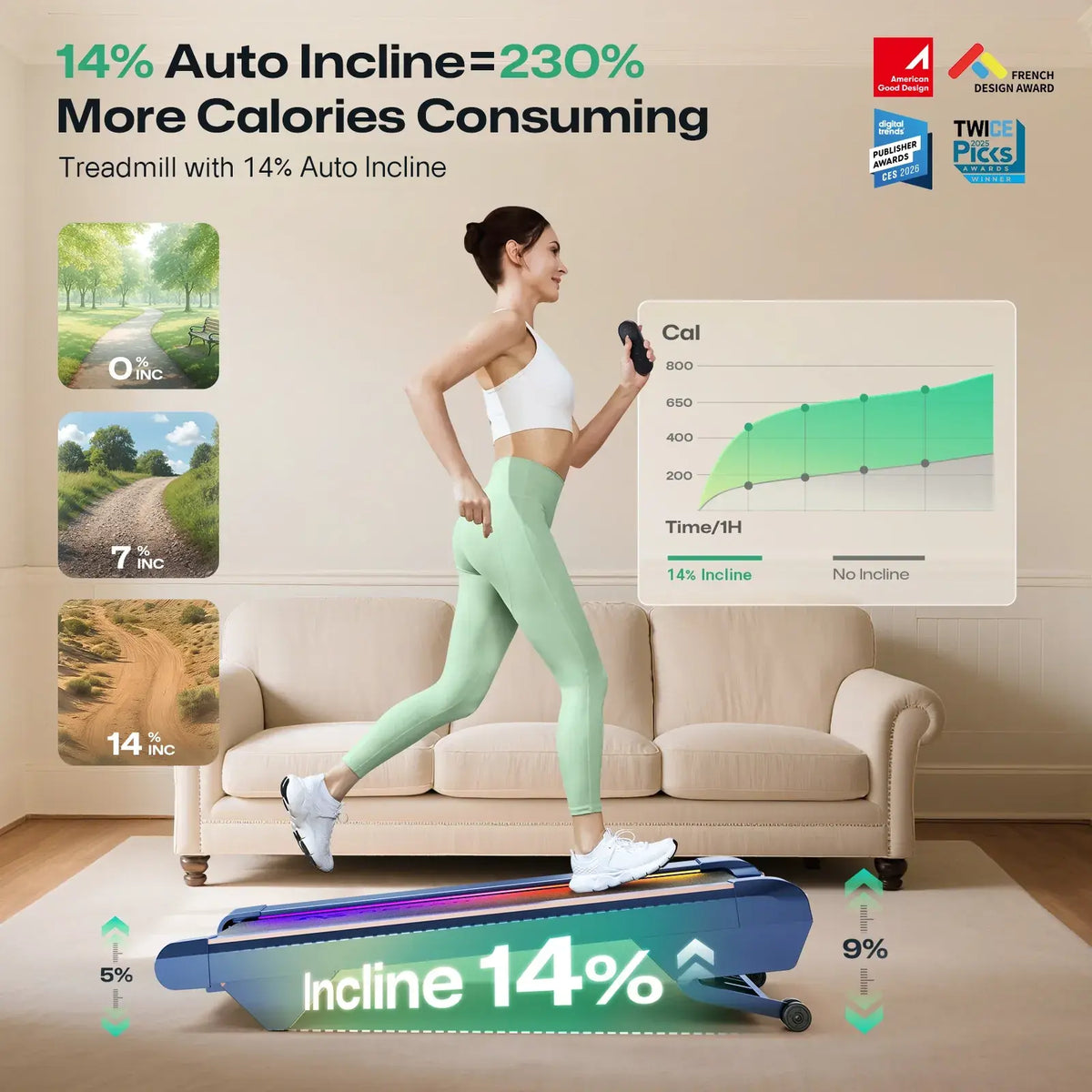 UREVO CyberPad Home Smart Treadmill - view 9