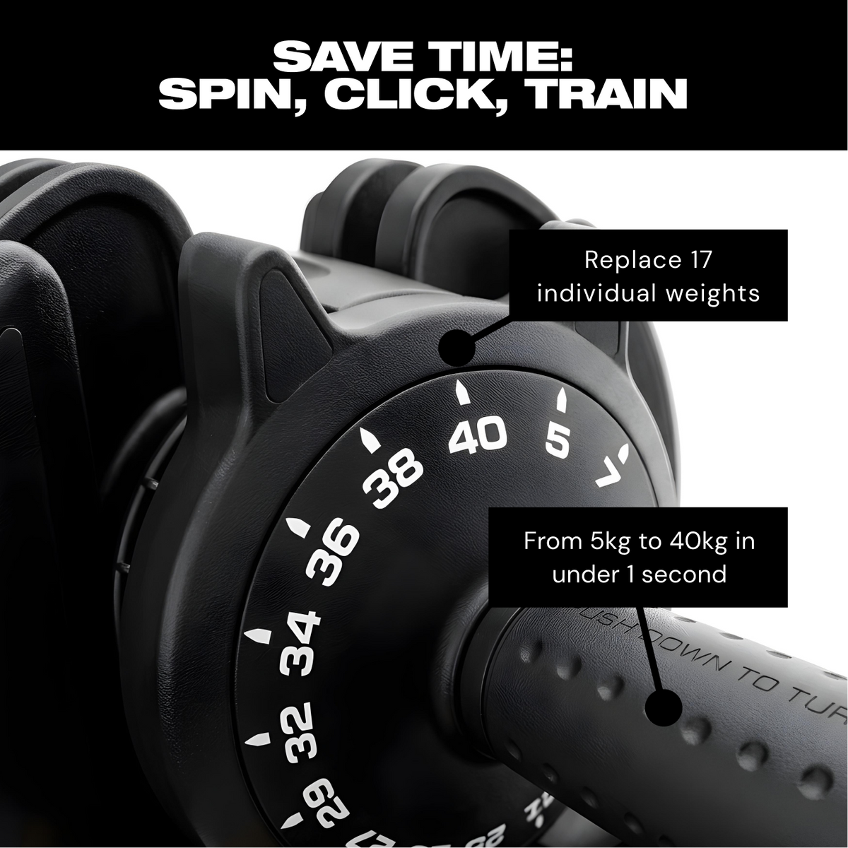 BrainGain SmartBells Evo 40 kg Adjustable Dumbbells - view 7