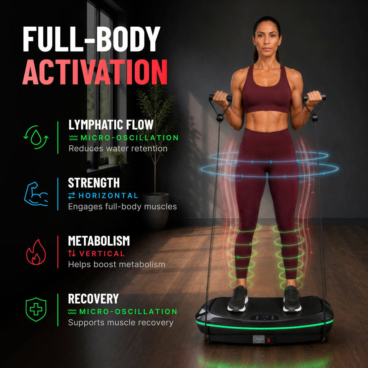 Bluefin 4D Triple Motor Vibration Plate - view 6
