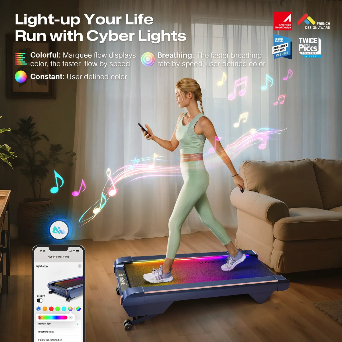 UREVO CyberPad Home Smart Treadmill - view 7