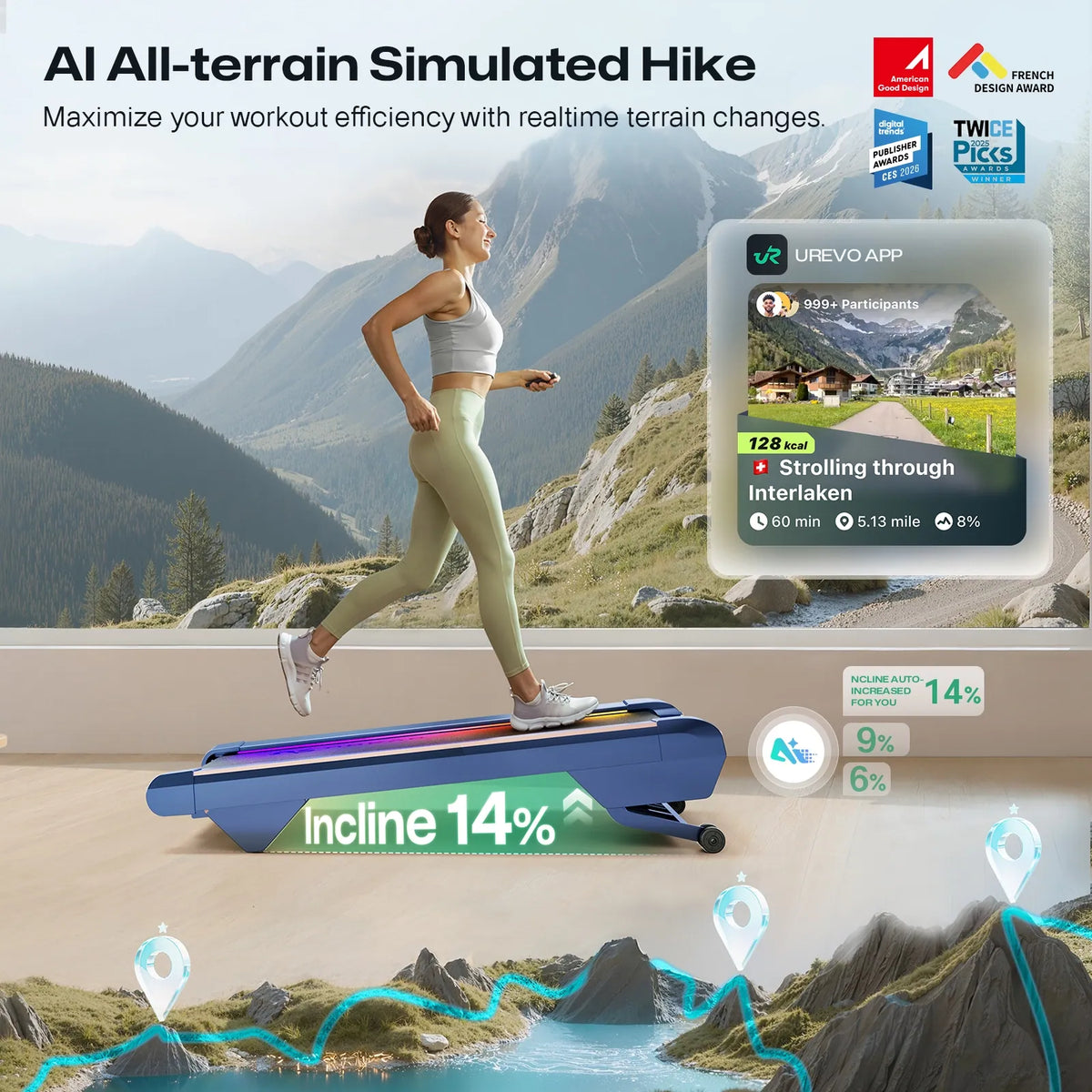UREVO CyberPad Home Smart Treadmill - view 6