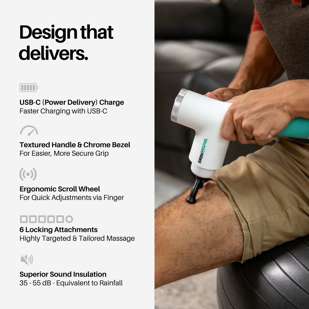 Ekrin Kestrel Percussion Massager - view 9