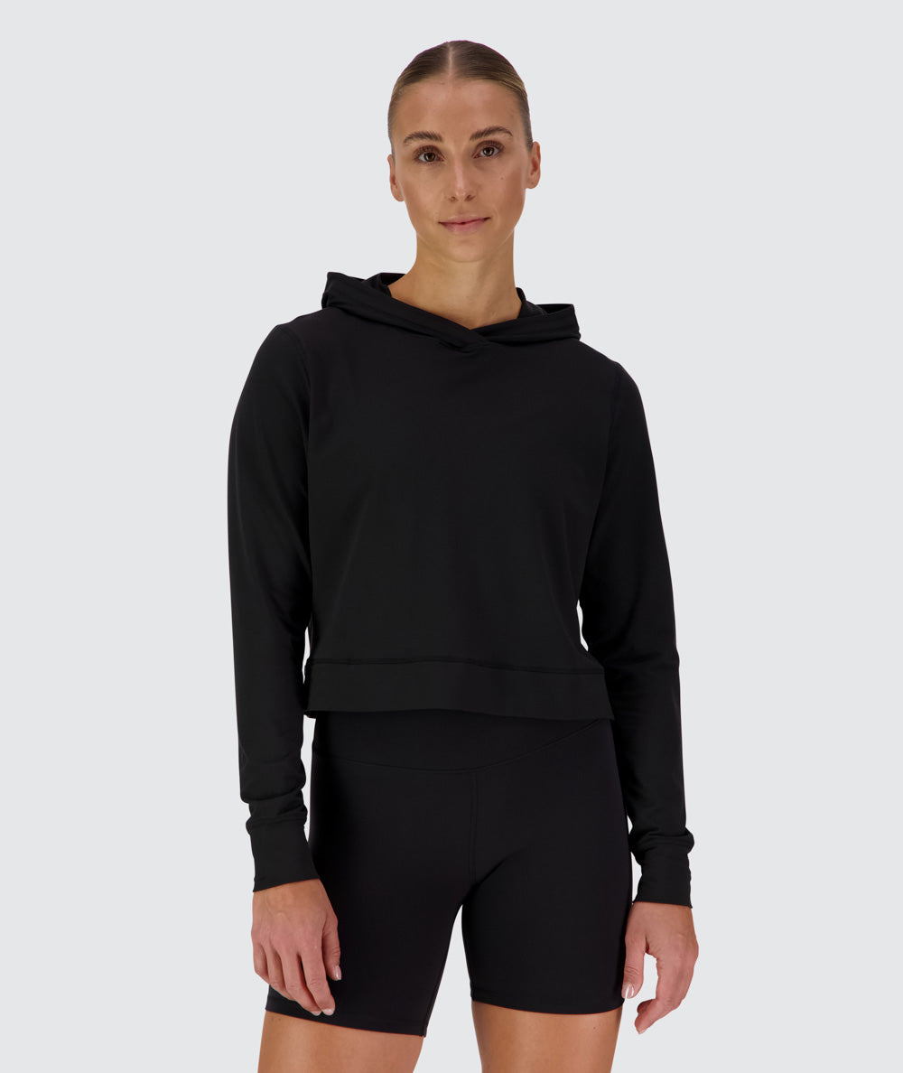 ComfyKnit Crop Hoodie