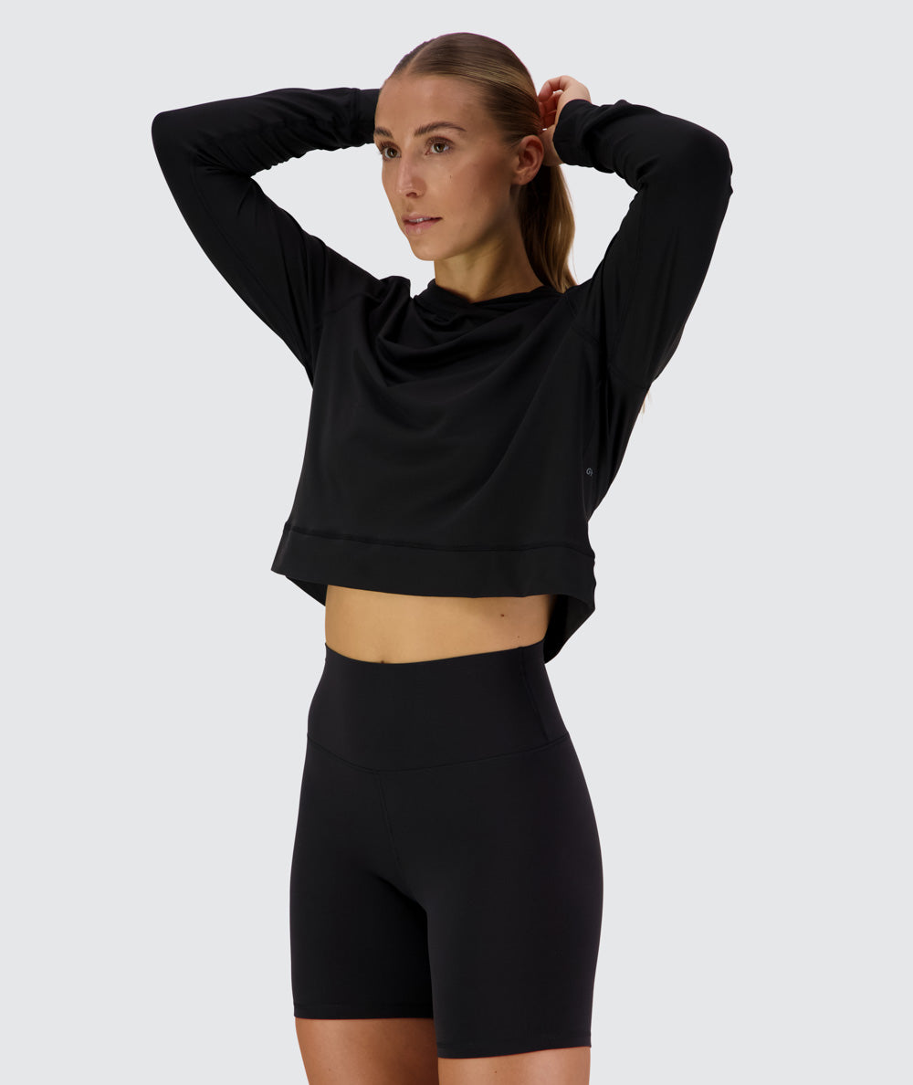 ComfyKnit Crop Hoodie