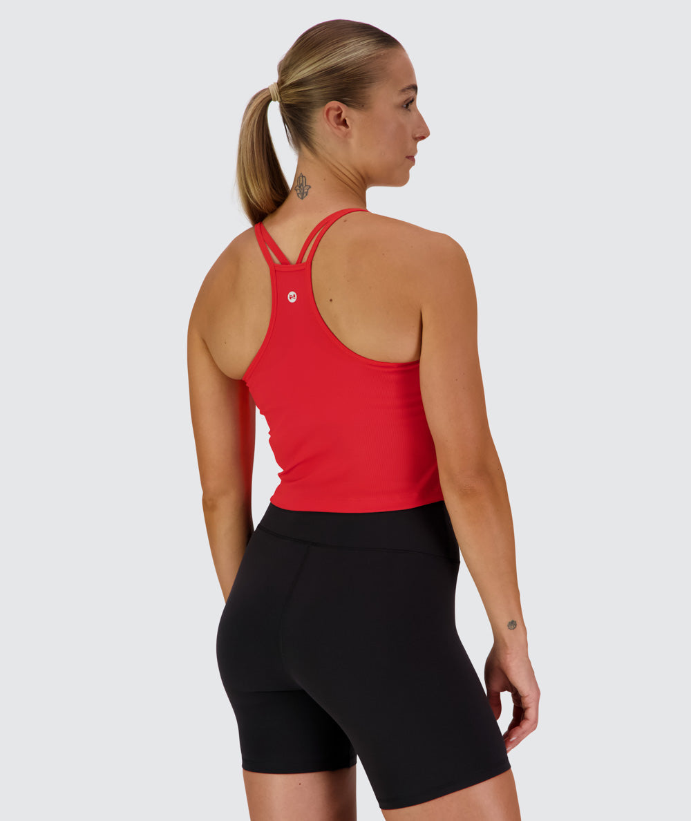 Strappy Ribbed Crop Top