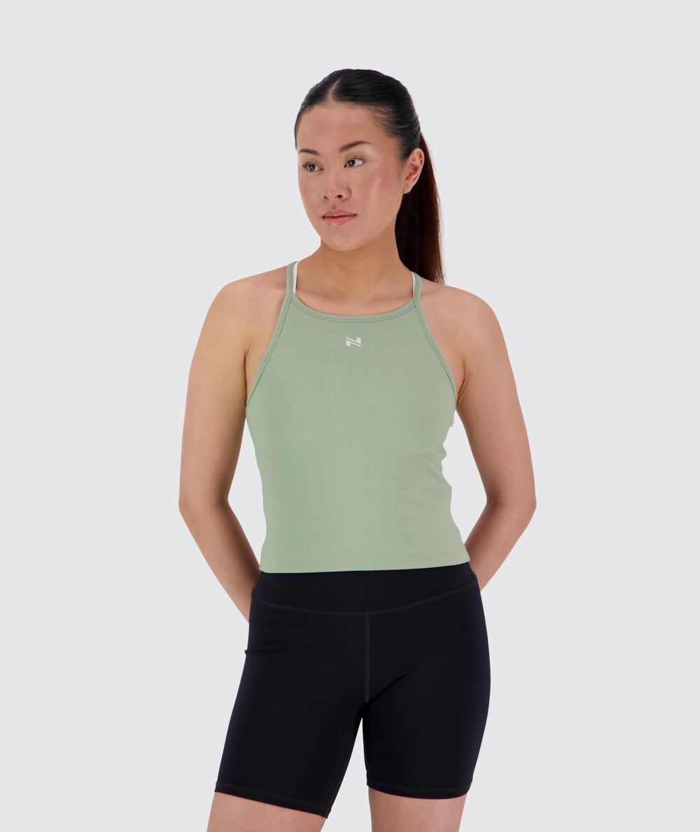Strappy Ribbed Crop Top