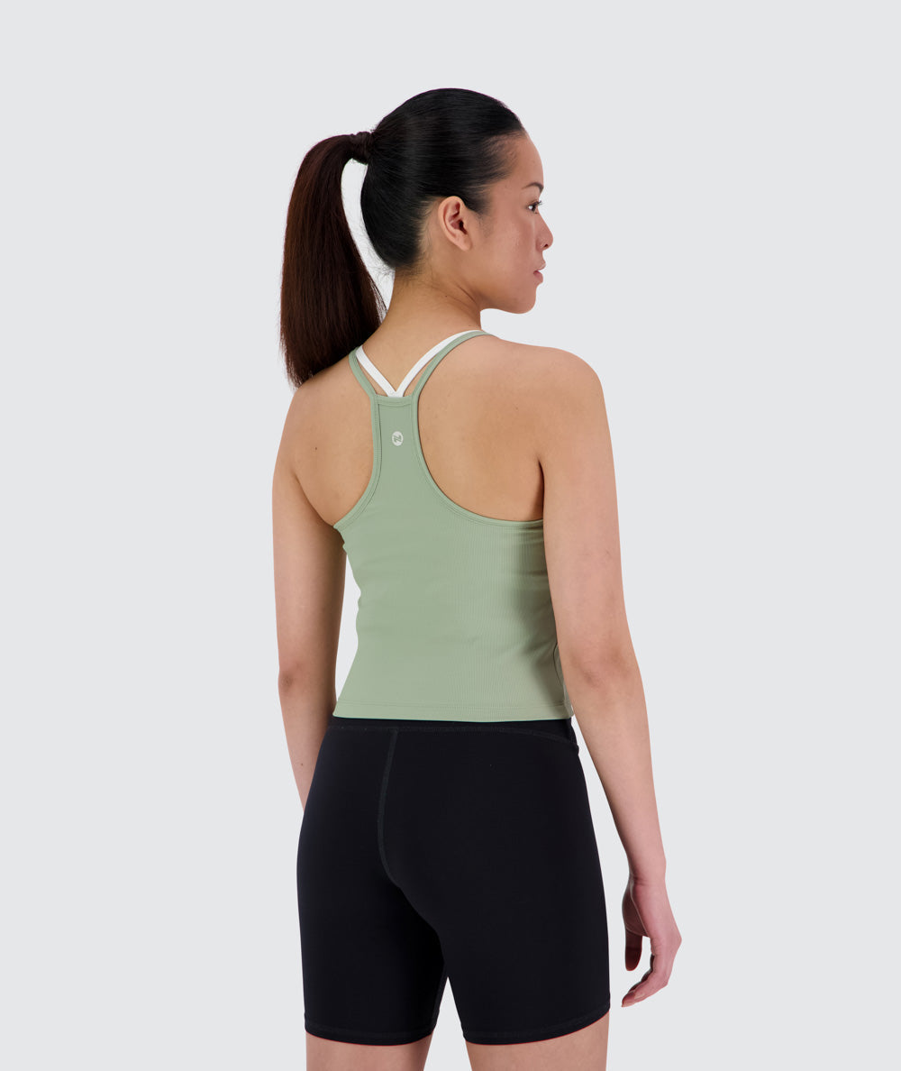 Strappy Ribbed Crop Top
