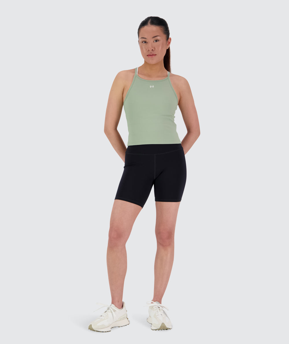Strappy Ribbed Crop Top