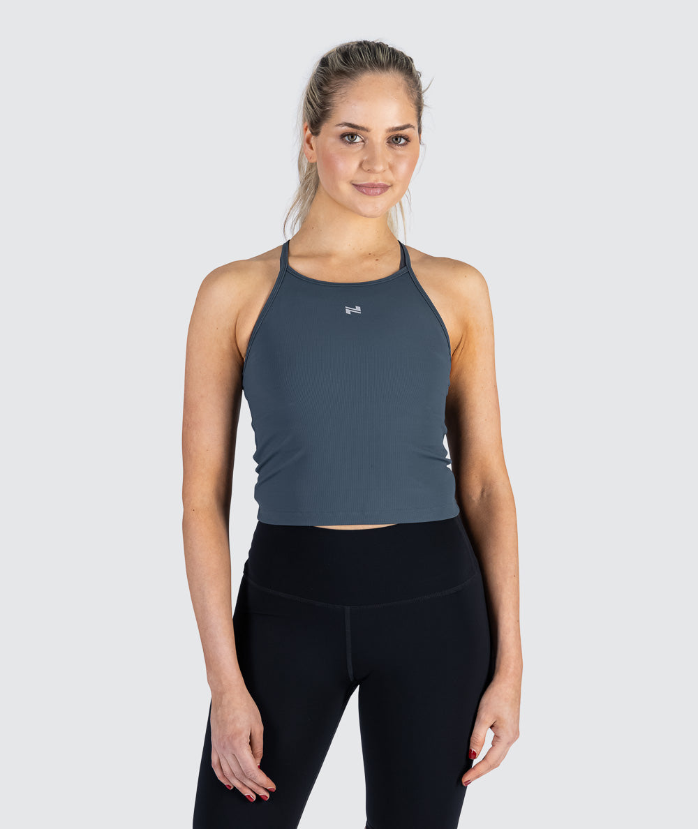 Strappy Ribbed Crop Top