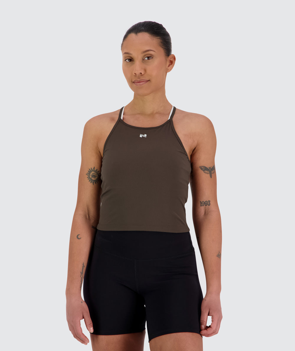Strappy Ribbed Crop Top