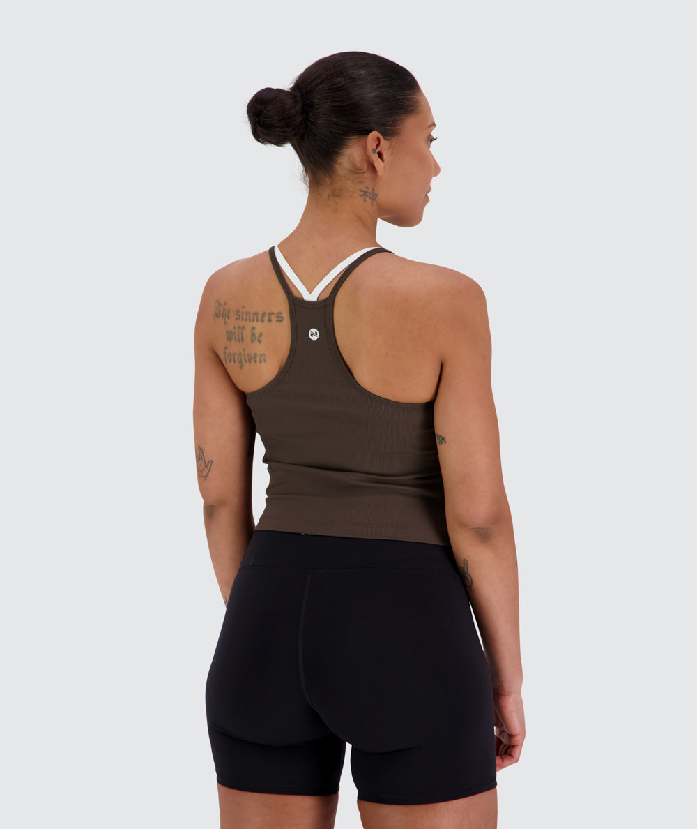 Strappy Ribbed Crop Top