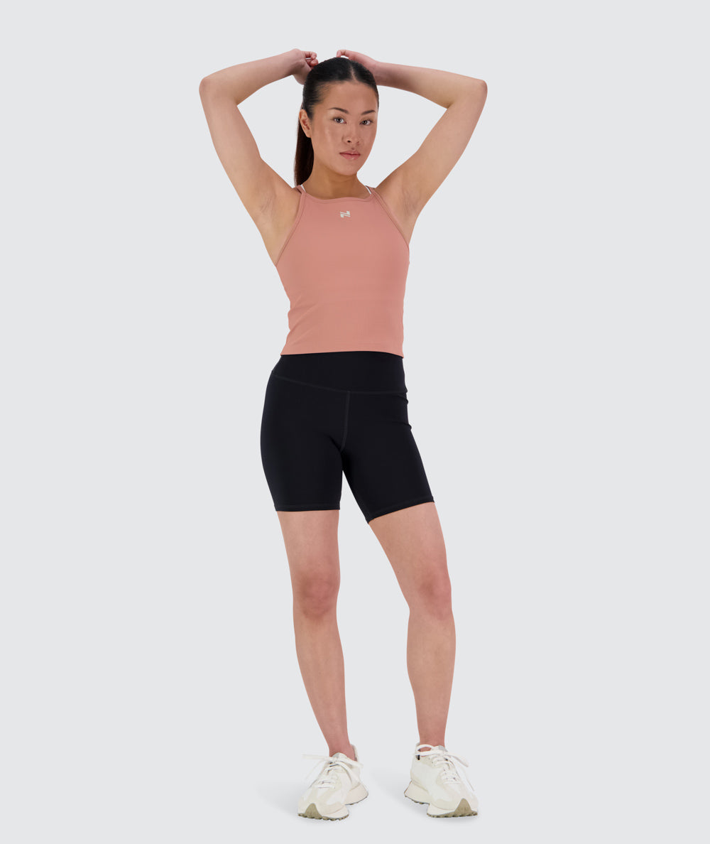Strappy Ribbed Crop Top